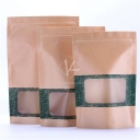 5 pcs Matt Printed Stand up Bulk Paper Bags Wholesale Resealable Food Packaging Bags with Window
